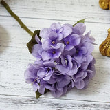 Qfdian  1 Bundle Silk Hydrangea Autumn Vase for Home Decor Valentine's Day Wedding Bridal Bouquet Wall Setting Artificial Flowers Cheap