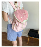 Japanese Letter Embroidery Schoolbags Y2k Aesthetic Student Casual Travel Backpacks Contrast Color Sweet Kawaii Bags for Women