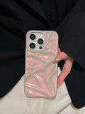 Qfdian  Wrinkle Pattern Suitable For Iphone 16 Pro Max Phone Case 14 15 13 12 Pro All Inclusive Soft Case Anti Fall Protective Cover
