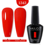 Qfdian  15ml UV Gel Nail Polish Semi Permanent Gel Varnish Enamel Brown Nail Gel Design Red Nails Art Nude Color Glitter Manicure