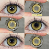 Qfdian  2pcs/pair Colored Contact Lenses for Makeup Eyes Cyber Series Halloween Beauty Red Contact Lenses Purple Myopia Lens