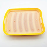 Qfdian Silicone Food Grade Sausage Mould 6 Cavity Homemade Ham Hot Dog Making Tray Household Cake Baking Molds with Lid Kitchen Tools
