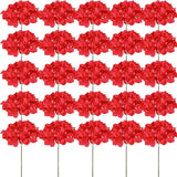 Qfdian 25PCS Hydrangea Artificial Flowers  Silk Hydrangea Heads Flowers for DIY Wedding Centerpiece Home Party Decoration