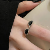 Qfdian  Sunglasses Ring Fun Personality Open Adjustable Gold Plated Alloy Minimalist Chic Lightweight Unisex Daily Statement Jewelry