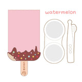 Qfdian Contact Lens Case ice cream style Container Set Portable Contact Lens Box for Women Travel Contact Lenses Case