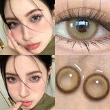 YIMEIXI 1 Pair New Eyes Contacts Lenses with Myopia Diopter Eyes High Quality Nature Soft Lens Beauty Pupil Annual