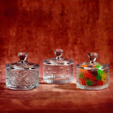 Qfdian  Glass Candy Jar with Lid Sensory Decor Vanilla Beans Jewelry Glass Organizer Vanilla Bean Storage Canister Bath Salt Vessel Gift
