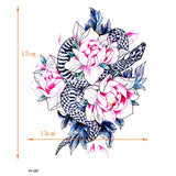 Qfdian  5 Styles Snake/Flower/horse Waterproof Temporary Tattoo Sticker Body Art Fake Tatoo Men Tattoo sleeve Tatuajes  Temporales
