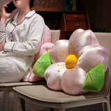 Qfdian  Pink Cherry Blossom Petal Cushion Bedroom Living Room Office Car Decor Sakura Pillow Plush / Ice Silk Sofa Waist Cushion