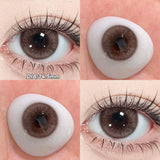 Qfdian  1 Pair(2pcs) Colored Contact Lenses For Eyes Fashion Natural Brown Lenses Myopia Lenses with Diopters Degree Green Eye L