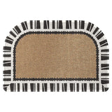 Qfdian  Retro Linen Bath Mat - Quick Absorb & Dry Woven Bathroom Rug, Non-Slip Shower Door Mat with Durable Rubber Backing
