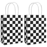 Qfdian  12 Pieces Gift Bags with Handle, Paper Treat Candy Bag Glow in The Dark Favor Bags For Glow Theme Party Decoration Supplies