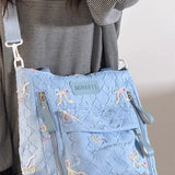 Qfdian  Luxury Design All Match Chic Bow Crossbody Bags Sweet Y2k Aesthetic Pleated Women's Handbags Casual Kawaii Shoulder Underarm Bag