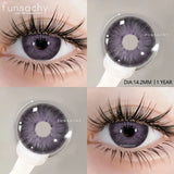 Qfdian   1 pair Colorcon Contact Lenses for Eyes Black Lenses Beautiful Cosmetic Pupil Blue Lenses Big Eyes Contacts Lens Yearly