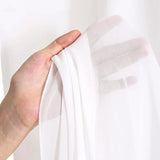 Qfdian  White Backdrop Curtains with Lights String for Wedding Parties 10×10ft Sheer Tulle Backdrop Curtain for Bridal Shower Birthday
