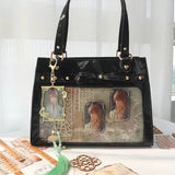 Qfdian Japanese Sweet Kawaii Women's Handbags Transparent Casual Streetwear Ita Bags Y2k Aesthetic Chic All Match Shoulder Underarm Bag