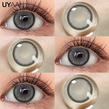 Qfdian NEW Colored Contact Lenses for Eyes Green Colored Pupils Natural Blue Eye Contacts Natural Gray Lenses Brown Fashion Lens