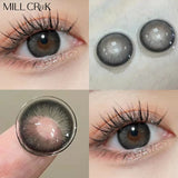 Qfdian Color Contact Lenses Dark Black Myopia Lenses with Diopters Enlarge Bright Power Cosmetic Contact Lenses Monthly