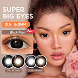 Qfdian DIA 16.0 mm Big Eyes Color Contact Lenses Supersize Black Color Contact Lens for Eyes Beauty Cosmetic Brown Color yearly Lens