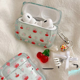 Qfdian  Simple Cherry Pendant Suitable For Apple Earphone Protective Cover Airpodspro2 Wireless Bluetooth Earphone Case