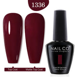 Qfdian  15ml UV Gel Nail Polish Semi Permanent Gel Varnish Enamel Brown Nail Gel Design Red Nails Art Nude Color Glitter Manicure
