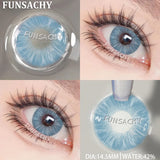 Qfdian  New Colorful Contact Lenses for Eyes 1 Pair Natural Fashion Contact Lenses Blue Gray Eyes Lens Yearly Cosmetics Pupils