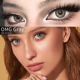 Qfdian  1Pair Fashion Big Lenses Colored Contact Lenses for Eyes Beauty Blue Eyes Lenses Natural Green Pupils Brown Grey Lens