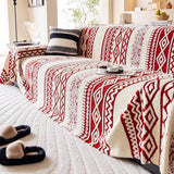 Qfdian  New Year's Celebration Sofa Cover Fabric New Autumn and Winter Thick Sofa Towel One-piece All Inclusive Soft and Comfortable