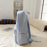 Qfdian Backpack for College Students, High School, Large Capacity Travel Backpack, Solid Color, Simple Computer Backpack