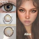 Qfdian Contacts Colored Lenses 2Pcs New Product Myopia Degree 0 to -8.00 Cosplay Series Soft Lens EyeBeauty Pupil
