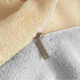 Qfdian  150x200cm Solid Color Warm Plush Duvet Cover 4-piece Bed Cover Pillowcase Set Soft Comfortable Children Bedding Article