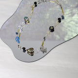 Qfdian  Bohemian Style Necklace Women Pearl Flower Necklace Korean Style Sweet Cool Necklace Fashionable Jewelry Women Collarbone Chain
