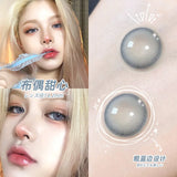Qfdian 1 Pair High Quality Color Contact Lenses with Diopter Myopia Eyes graduated color Beauty Pupil Makeup Yearly
