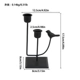 Qfdian  Bird Accent 2-Arm Metal Candle Holder Minimalist Candelabra for Wedding Reception Dining Table Romantic Home Decor Gift