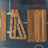 Qfdian  Multilayer Solid Wooden Earring Stand Holder High-capacity Jewelry Storage Organizer Shelf Home Living Room Bedroom Desktop