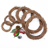 Qfdian  Artificial Rattan Frame Home Room Wedding Christmas Halloween Party Outdoor Yard Garden Decor DIY Bride Wreath Hanging Accessory