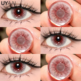 Qfdian  Cosplay Contact Lens Makeup Colored Pupils Cosmetics Beauty Red  Lenses Woman Cosplay Pink Pupils Halloween Color Contacts