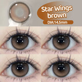 Qfdian  2PCS Myopia Beauty Colored  Contact Lenses Purple Halloween Makeup Lens Fashion Pupils Big Eye Lenses Natural Blue Lense