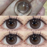 Qfdian 2Pcs Nature Colored Contact Lenses with Prescription Myopia Degree0.00-8.00 For New Lens Korean Hot Sale