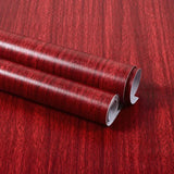 Qfdian 40CM X 1M Thickened Anti Fouling Waterproof Wood Grain Self-adhesive PVC Modern Furniture Decorative Wallpaper