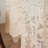 Qfdian  French Style Beige Countryside Lace Tablecloth for Living Room Bedroom Outdoor Dining Table Decorative Cover