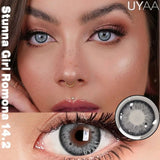 Qfdian  1Pair NEW Color Contact Lenses For Eyes Beauty Pupils Natural Pupils Brown Contact Lenses Soft Colorful Cosmetics Gray Len