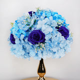Qfdian  30CM Artificial Flower Table Centerpiece Wreath Party Wedding Backdrop Decor Road Lead Floral Ball Rose Hydrangea Gypsophila