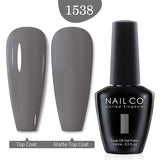 Qfdian  15ml UV Gel Nail Polish Semi Permanent Gel Varnish Enamel Brown Nail Gel Design Red Nails Art Nude Color Glitter Manicure