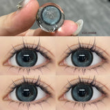 Qfdian 1 Pair New Color Contact Lenses with Myopia Degree High Quality Blue Eyes Colored Lens Makeup Beautiful Pupil Yearly Use