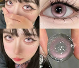 Qfdian 2PCS New Product Colored Contact Lenses Myopia Degree Korean Lenses Gentle Comfort Soft Lens Eye Beauty Pupil ﻿Pink Lense