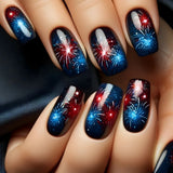 Qfdian 24pcs Mid-length French False Nails Leopard Print Gradient Design Fake Nail Ballet Datachable Press on Nails Finished Manicure