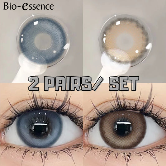 2Pairs/Set Bio-essence Colorcon Colored Contact Lenses for Eyes Korean Lenses Blue Eye Lenses Green Lenses Cosplay Eye Lenses