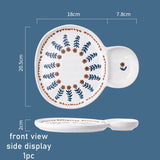 Qfdian  Japanese Hand-painted Flower Tableware, Ceramic Dessert Dishes, Dessert Pastry, Heart, amphora Plate, Lace Bowl, Retro, Creative