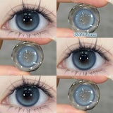 Qfdian  1 Pair Myopia Fashion Lens Prescription Colored Contact Lenses Beauty Pupils Purple Eye Lenses Blue Eye Color Lenses